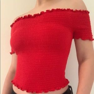 red crop top 🍄